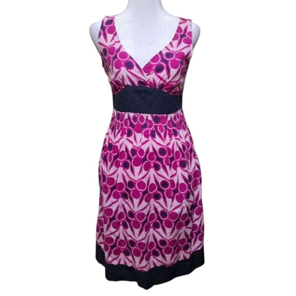 The North Face Pink Floral A-line Sleeveless Dress Linen Blend Size Small Twee
